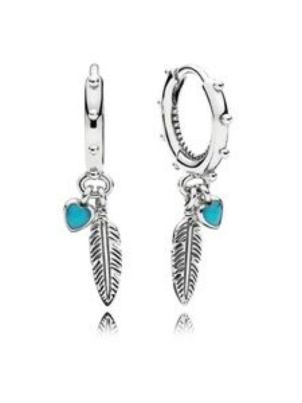 Pandora Spiritual Feathers Drop Earring